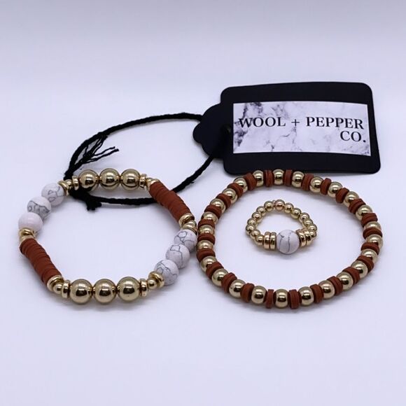 NWT Wool + Pepper Co. Terracotta Jewelry Set (3) - Picture 2 of 6